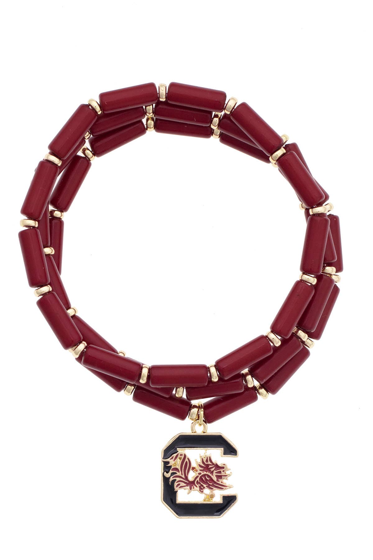 South Carolina Gamecocks Logo Beaded Bracelet Set of 3