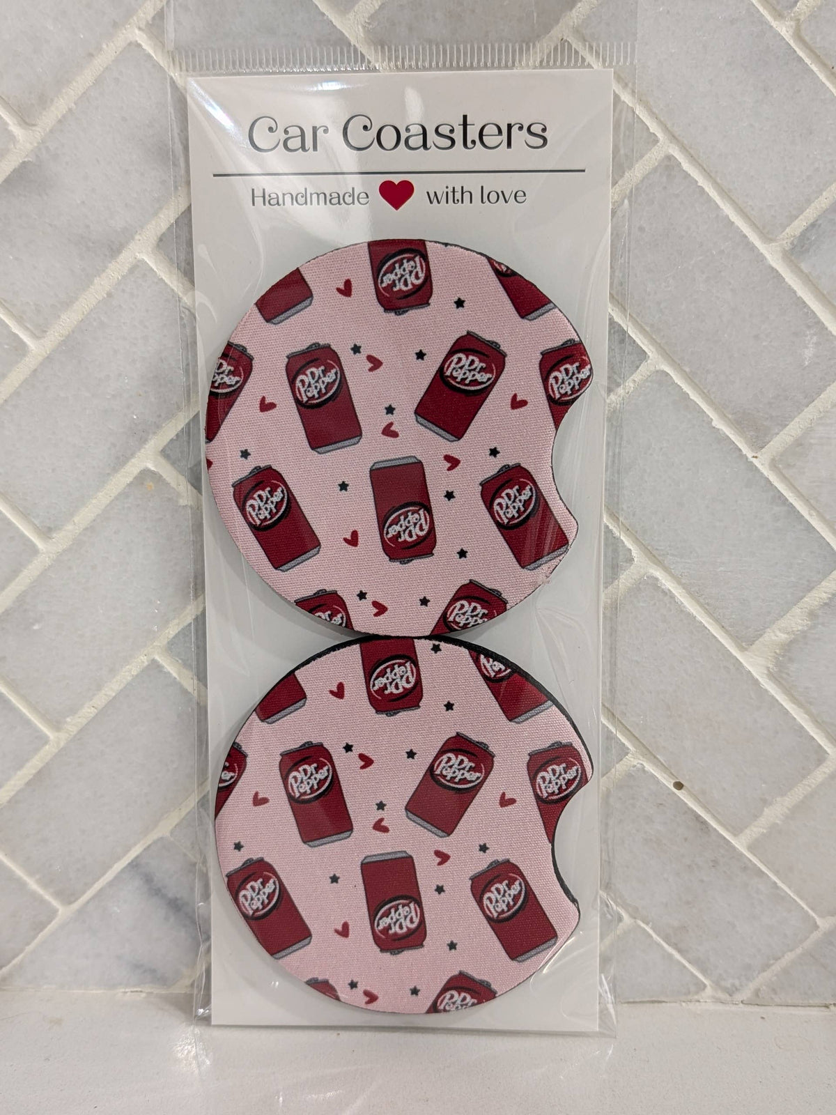 Doctor Pepper Soda Car Coasters