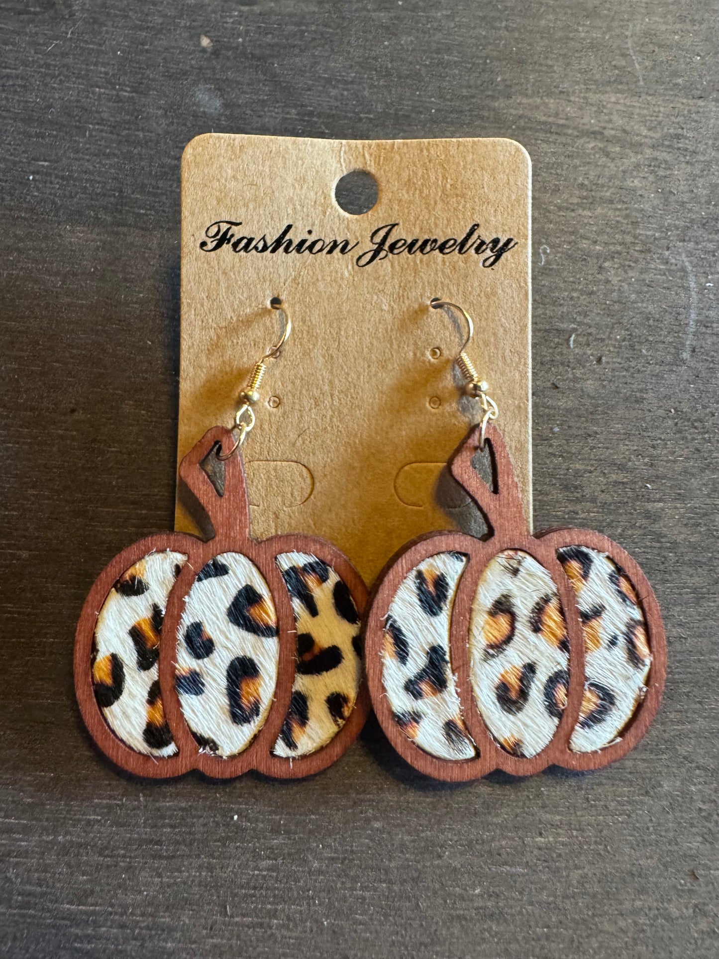 Leopard Pumpkin Dangle Earrings