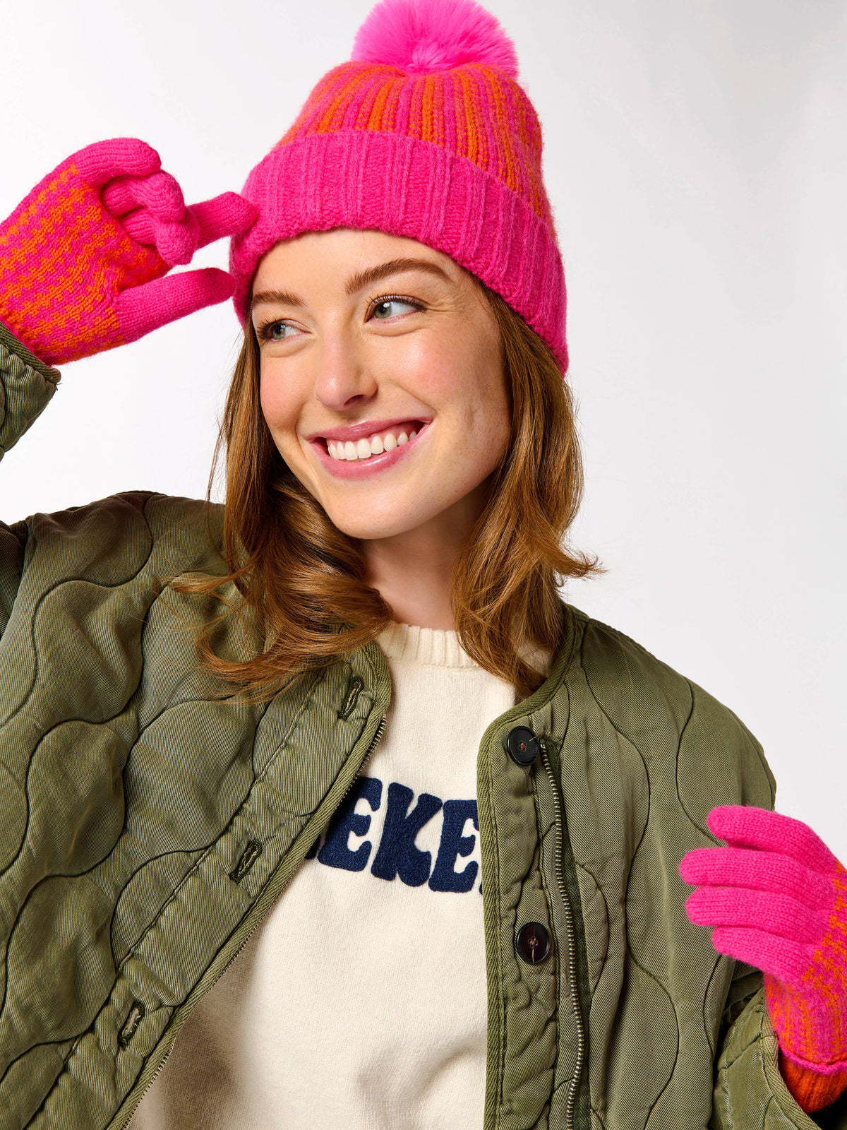 HADLEY TOUCHSCREEN GLOVES: PINK