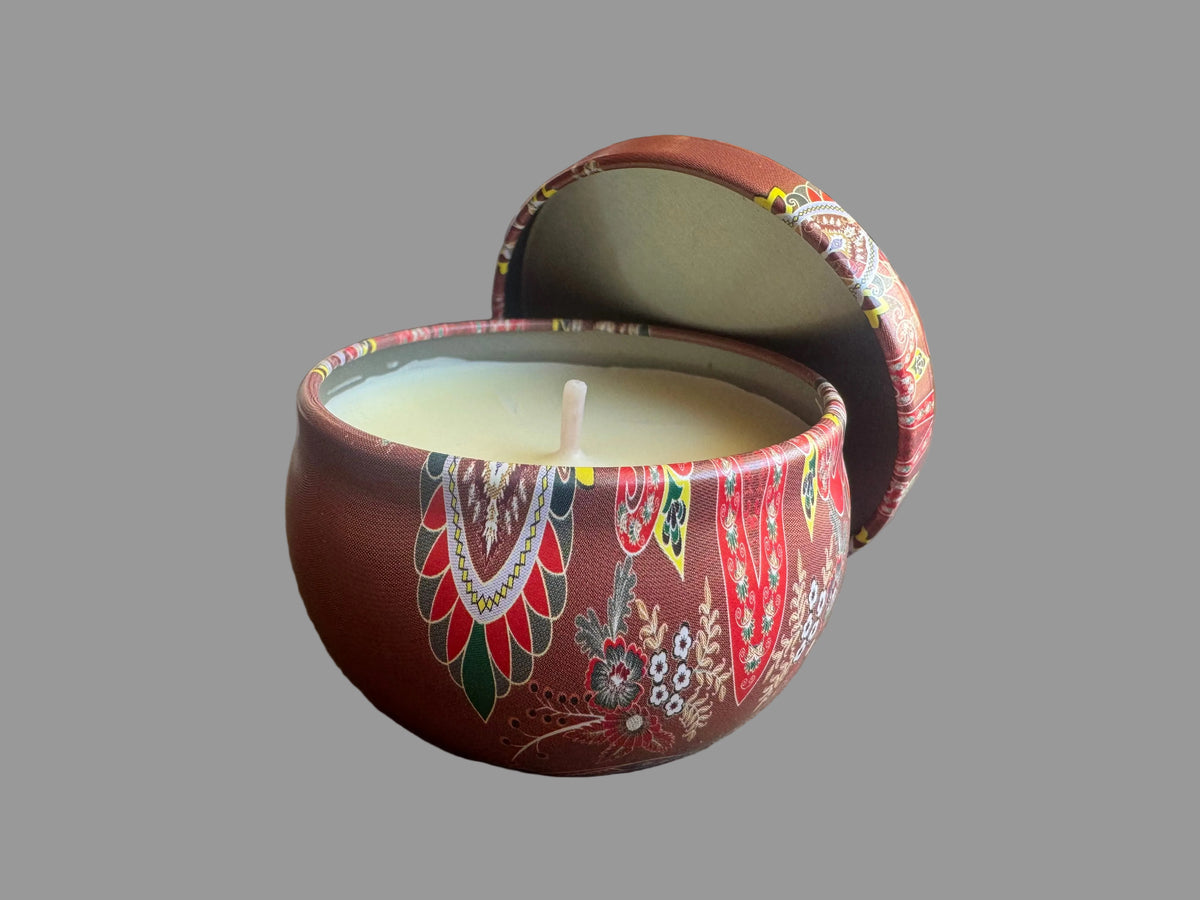 Multi Color Tin with soy candle
