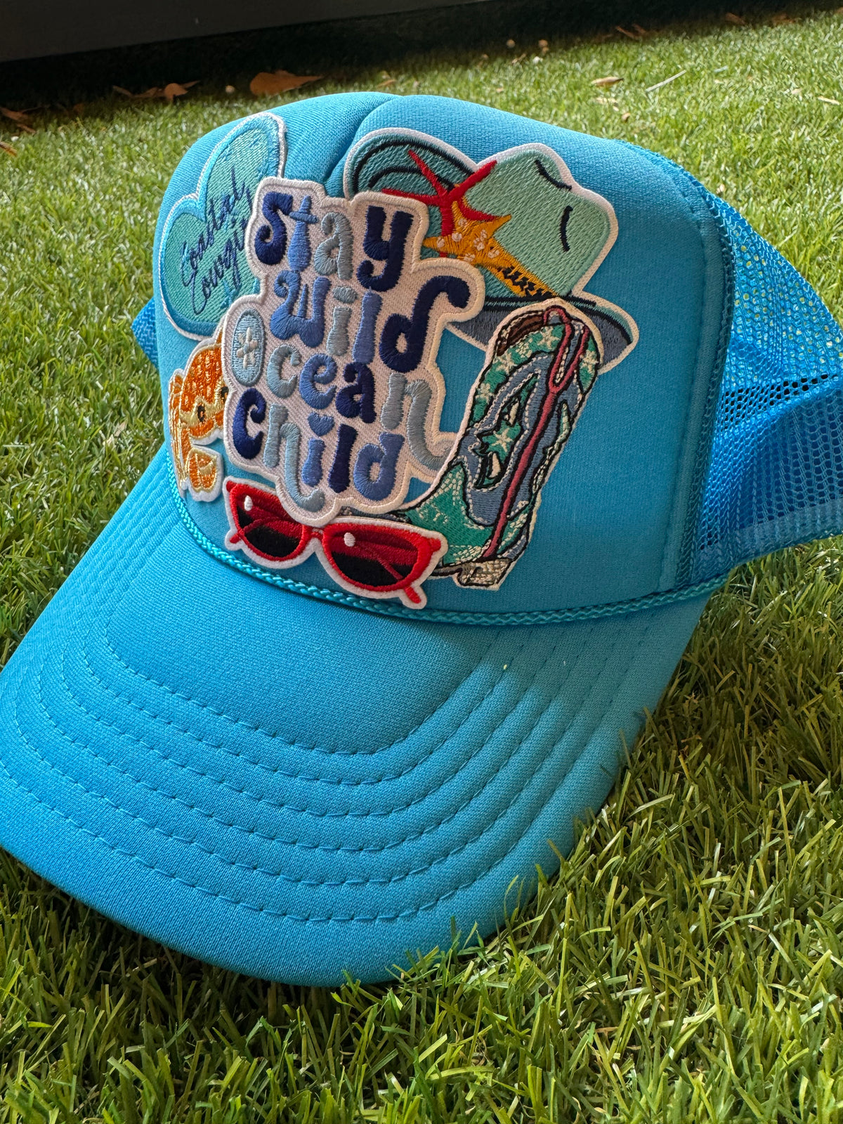 Stay Wild Ocean Child mesh trucker hat