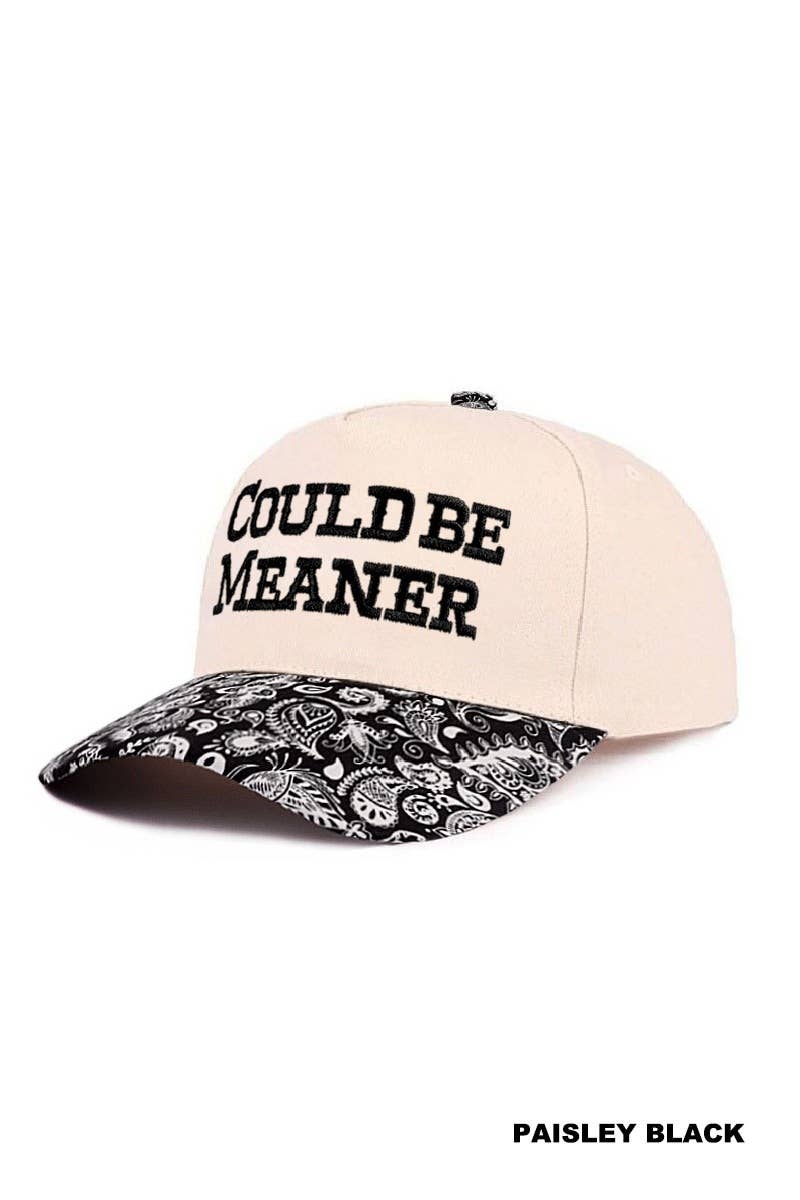 Could Be Meaner Two Tone Cotton Cap: LEOPARD-192081 / OS