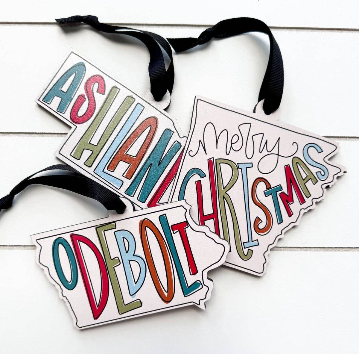 Christmas Ornament State - Merry Christmas, etc.: South Carolina / Easley