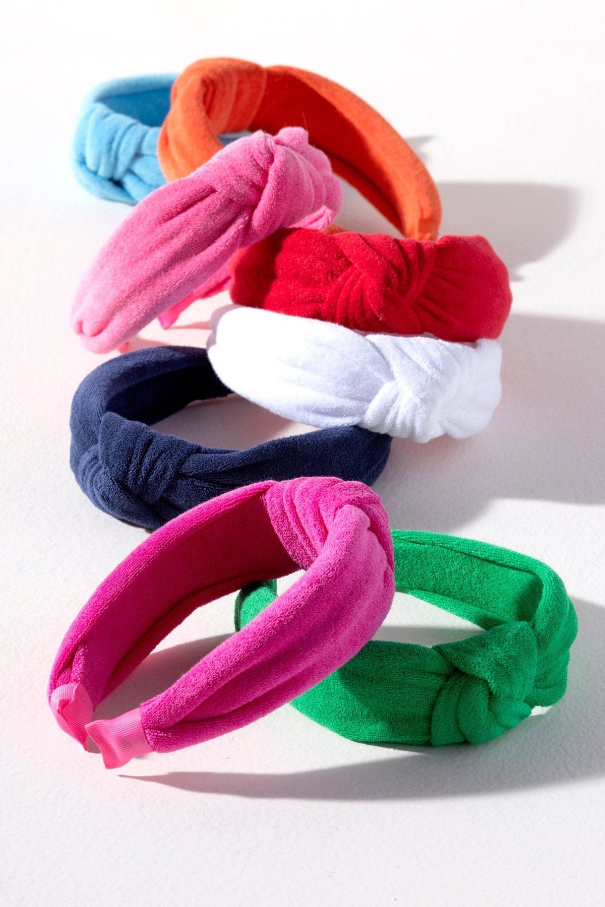 TERRY KNOTTED HEADBAND, WHITE: Orange