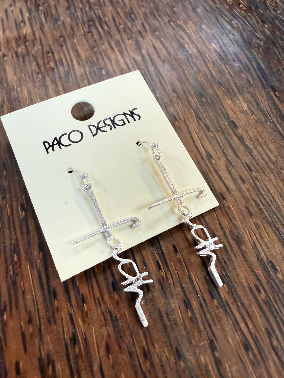 Faith in the Cross Dangle Earrings: Silver