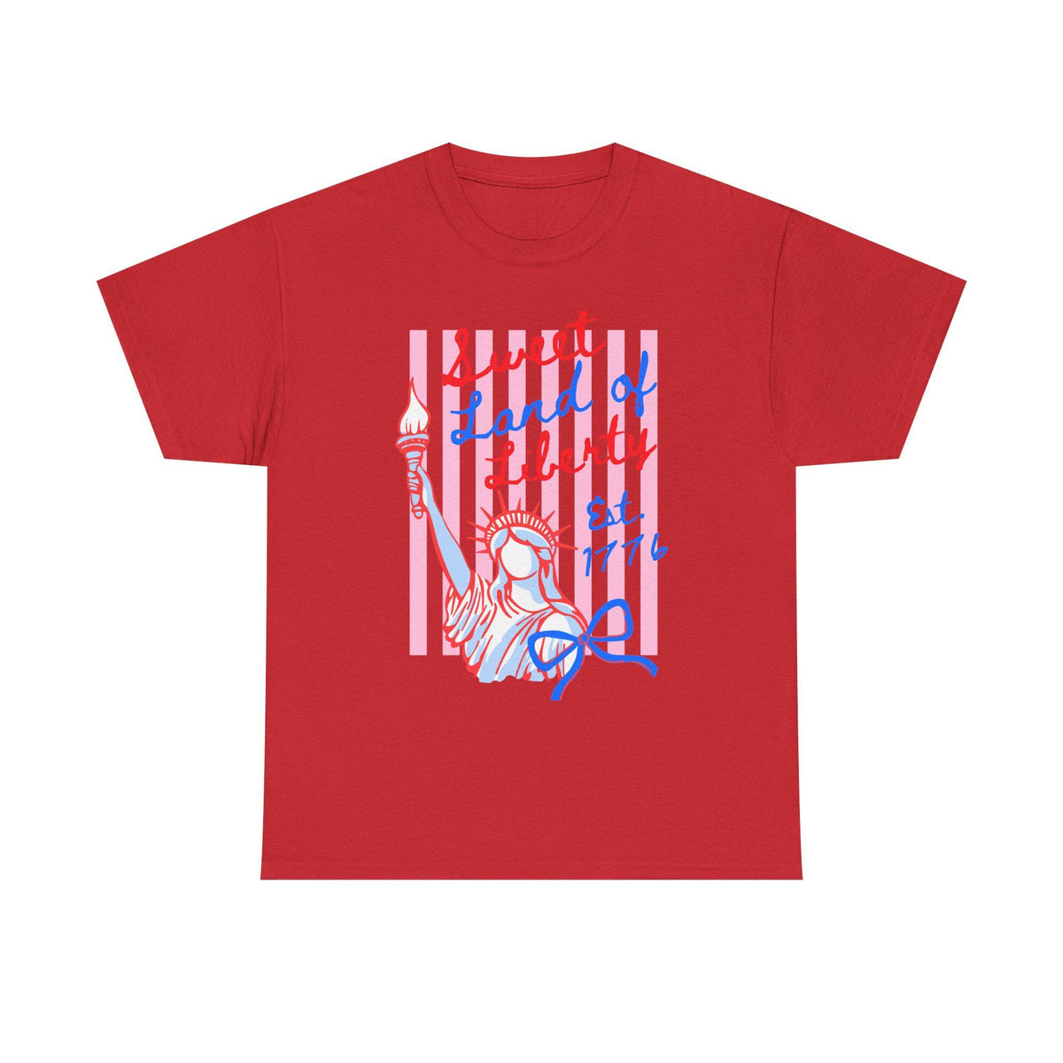 Sweet Land of Liberty T-Shirt | Sketch Statue Patriotic Tee
