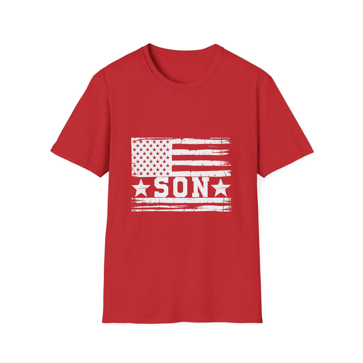Distressed American Flag Son T-Shirt | Patriotic USA Stars Stripes Tee