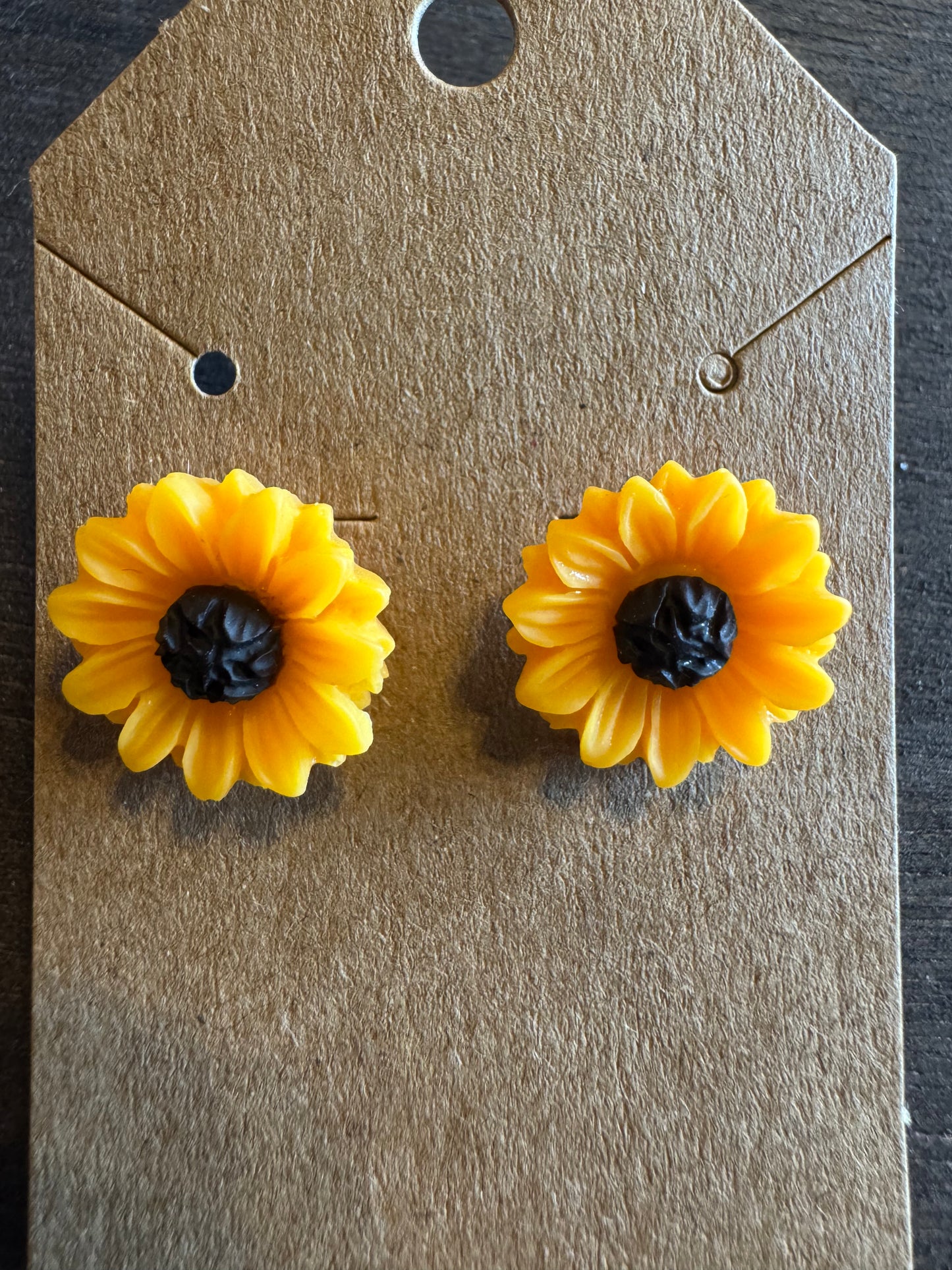 Clay Sunflower Earrings