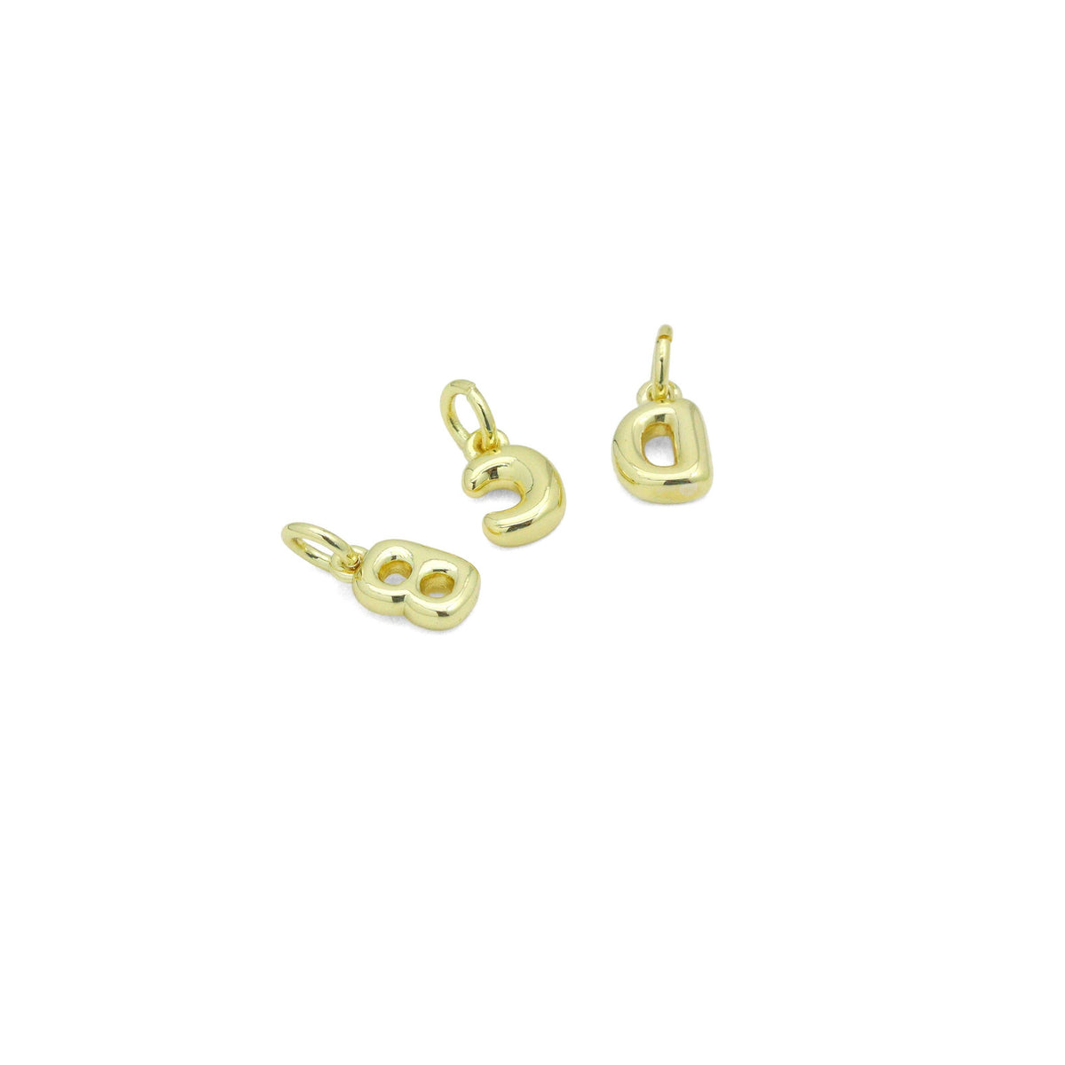 Small Bubble Initial charm, Alphabet Initial Charm Pendant, Sku#LX894: 1 set (26pc)