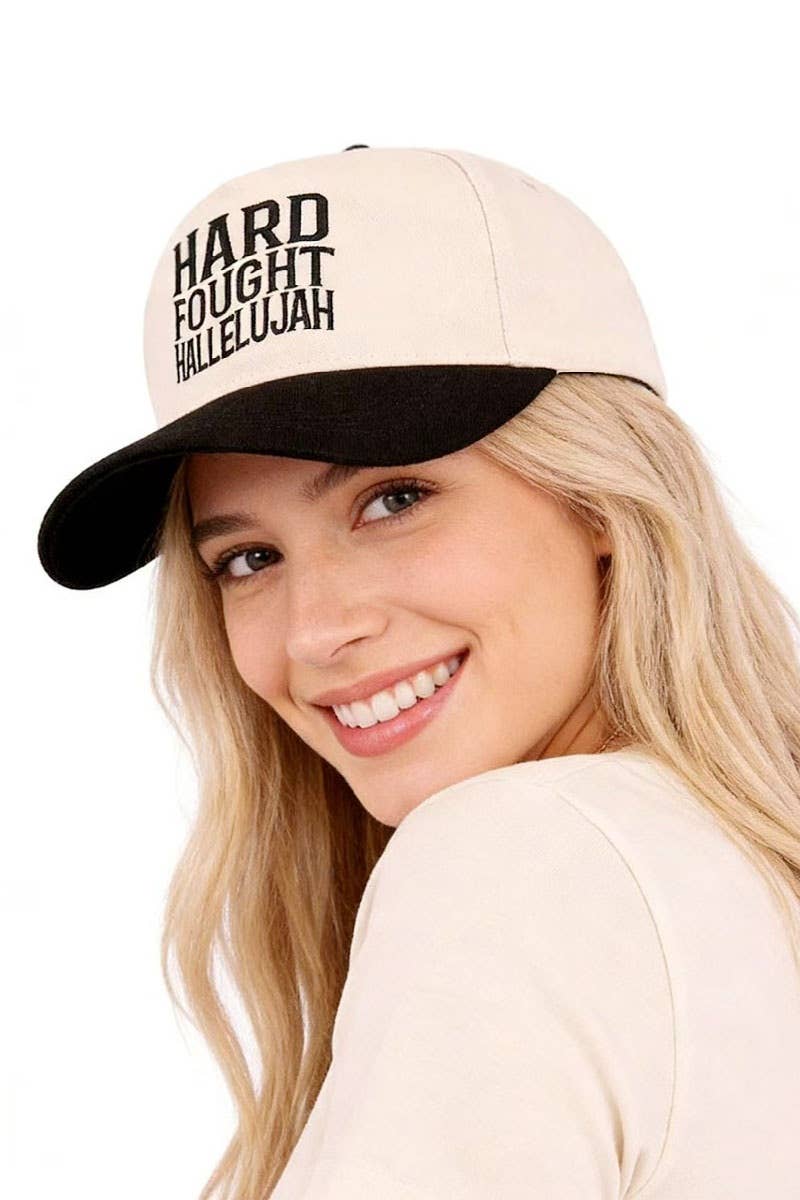 Hard Fought Hallelujah Two Tone Cotton Hat Zenana Consgt.: CAMO-195871 / OS