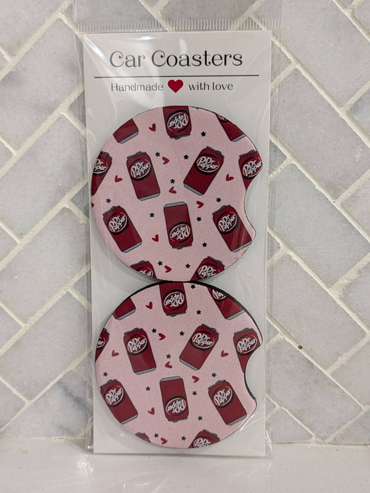 Doctor Pepper Soda Car Coasters