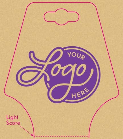 Custom Logo Necklace Foldover - Case of 100: 100 / White