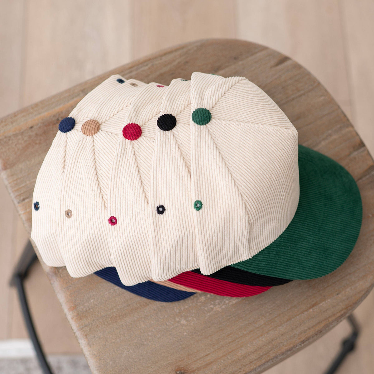 C.C Corduroy Trucker Cap – Wholesale Adjustable Snapback Hat (5 Colors): Sage/Pink