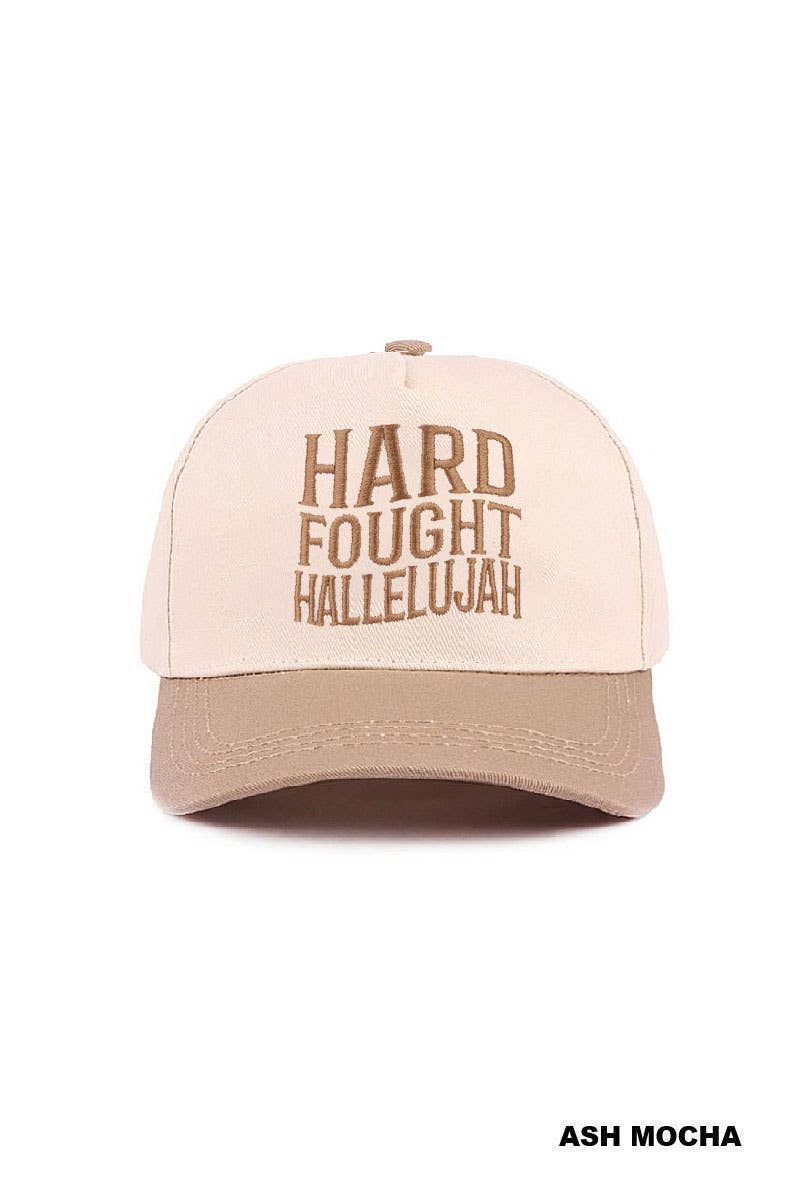 Hard Fought Hallelujah Two Tone Cotton Hat Zenana Consgt.: CAMO-195871 / OS