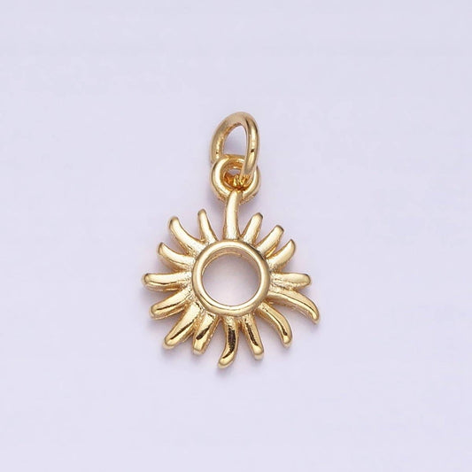 16K Gold Filled Mini Celestial Sun Open Add-On Charm | AC1149
