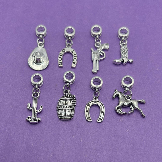 Western Mix Charm Set, 64 pieces - 8 styles