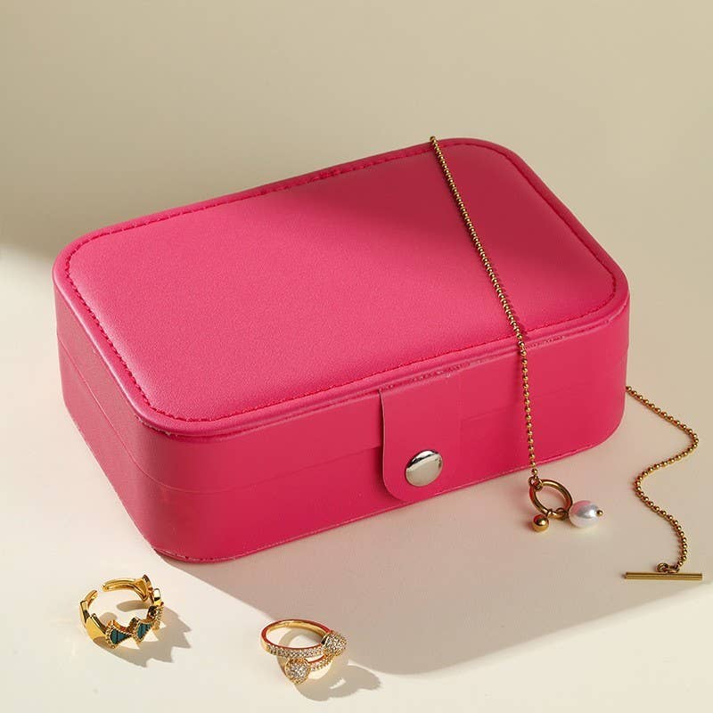 JEWELRY ORGANIZER TRAVEL BOX CASE | 40P605: Turq