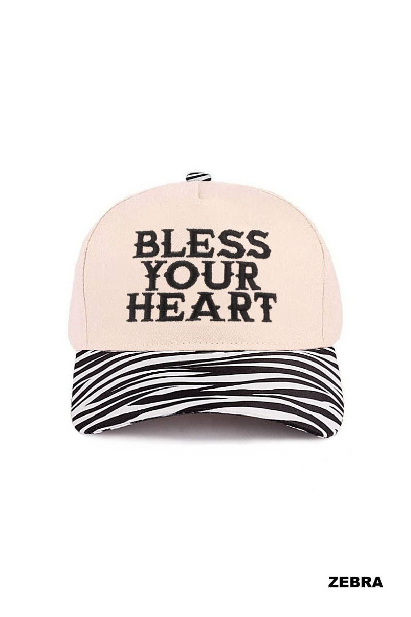 1205 Bless Your Heart Two Tone Canvas Cotton Cap SI-28920 Zenana Consgt.: DK FOREST-190216 / OS