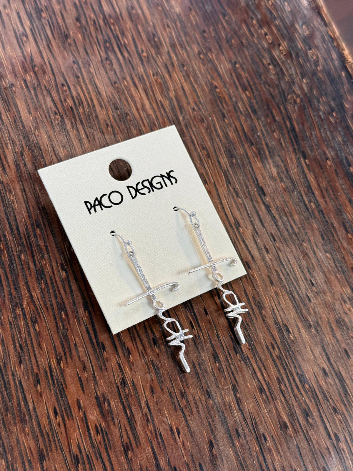 Faith in the Cross Dangle Earrings: Gold
