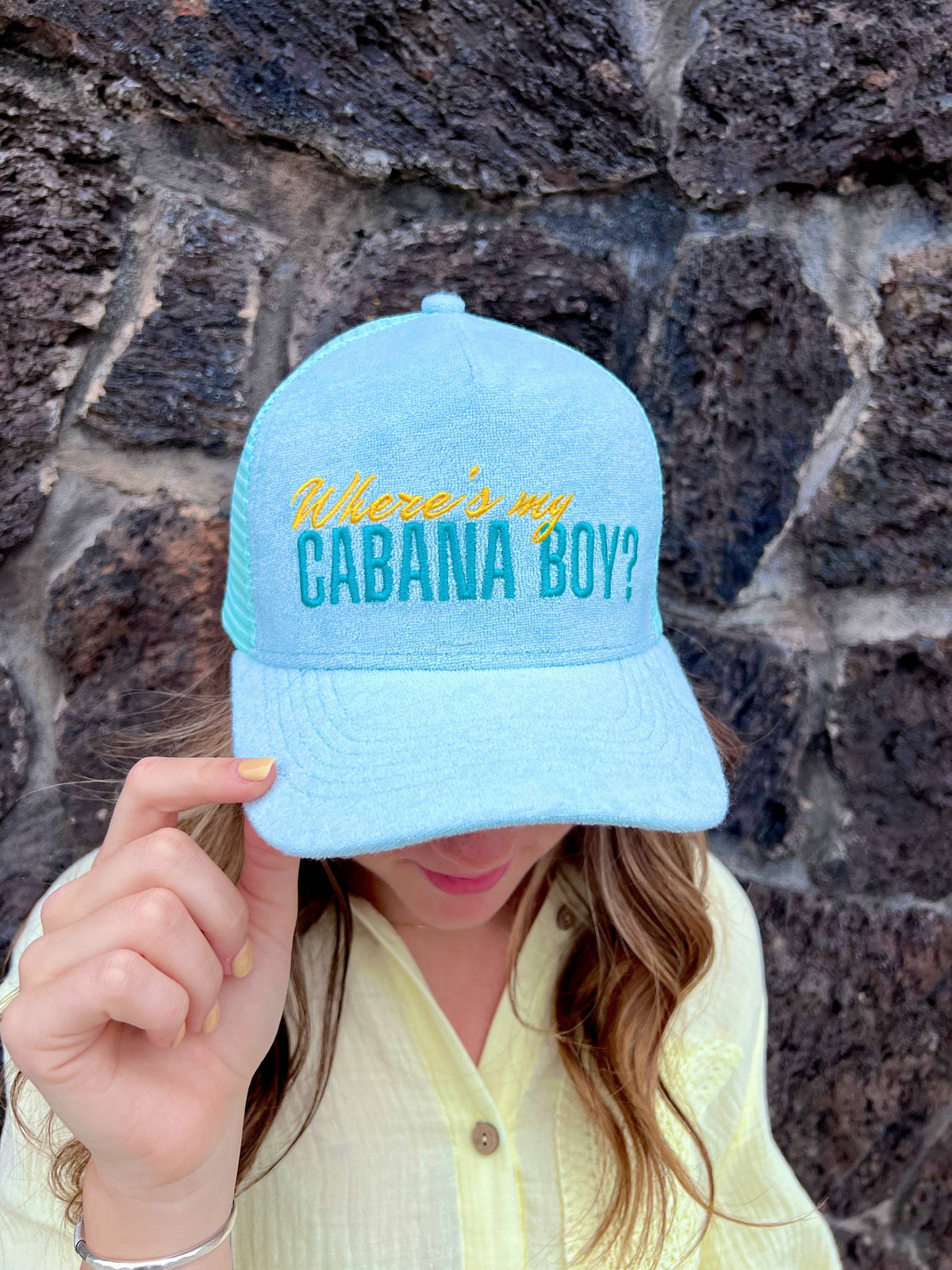 Where's My Cabana Boy Trucker Hat