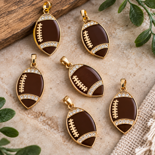 Football Charm for Beaded Necklace