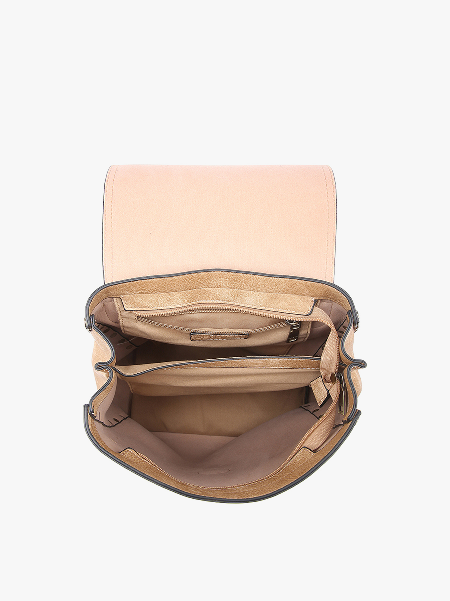 Bex Distressed Backpack | M1841DS : Brown