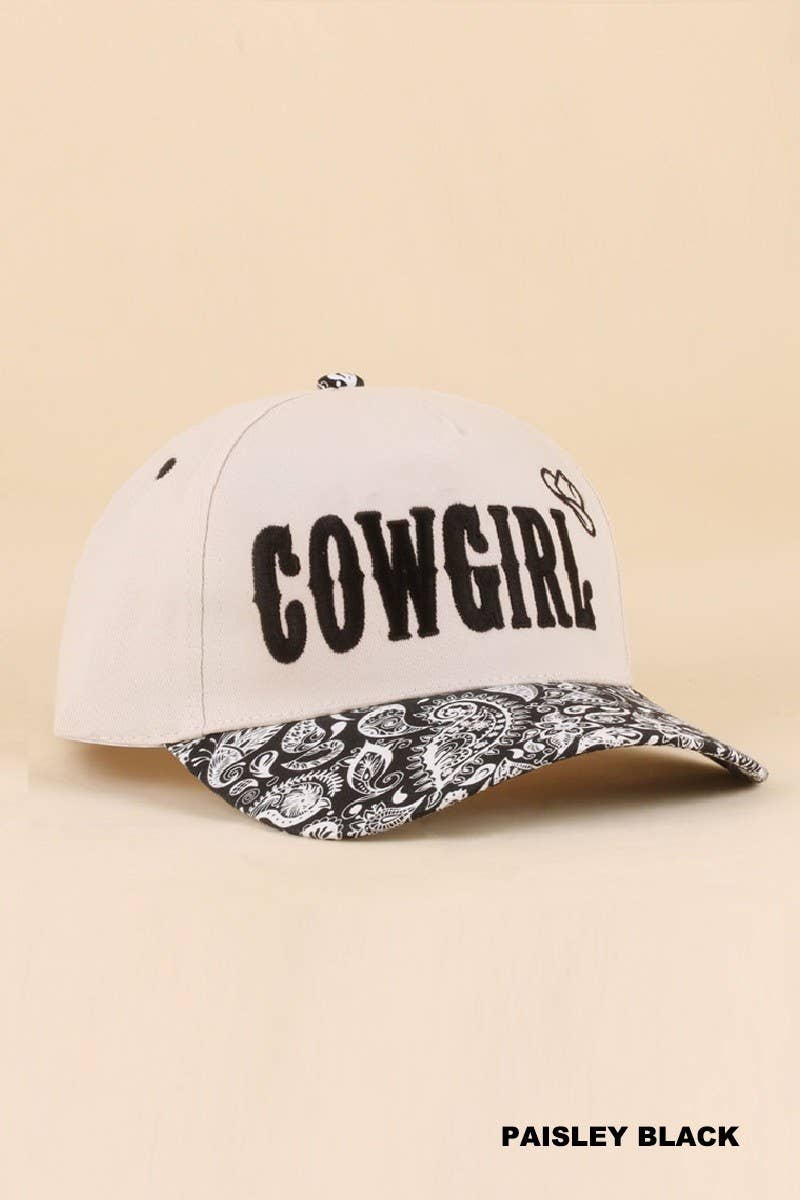 Cowgirl Two Tone Snapback Hat: COW / 1(ONE SIZE)