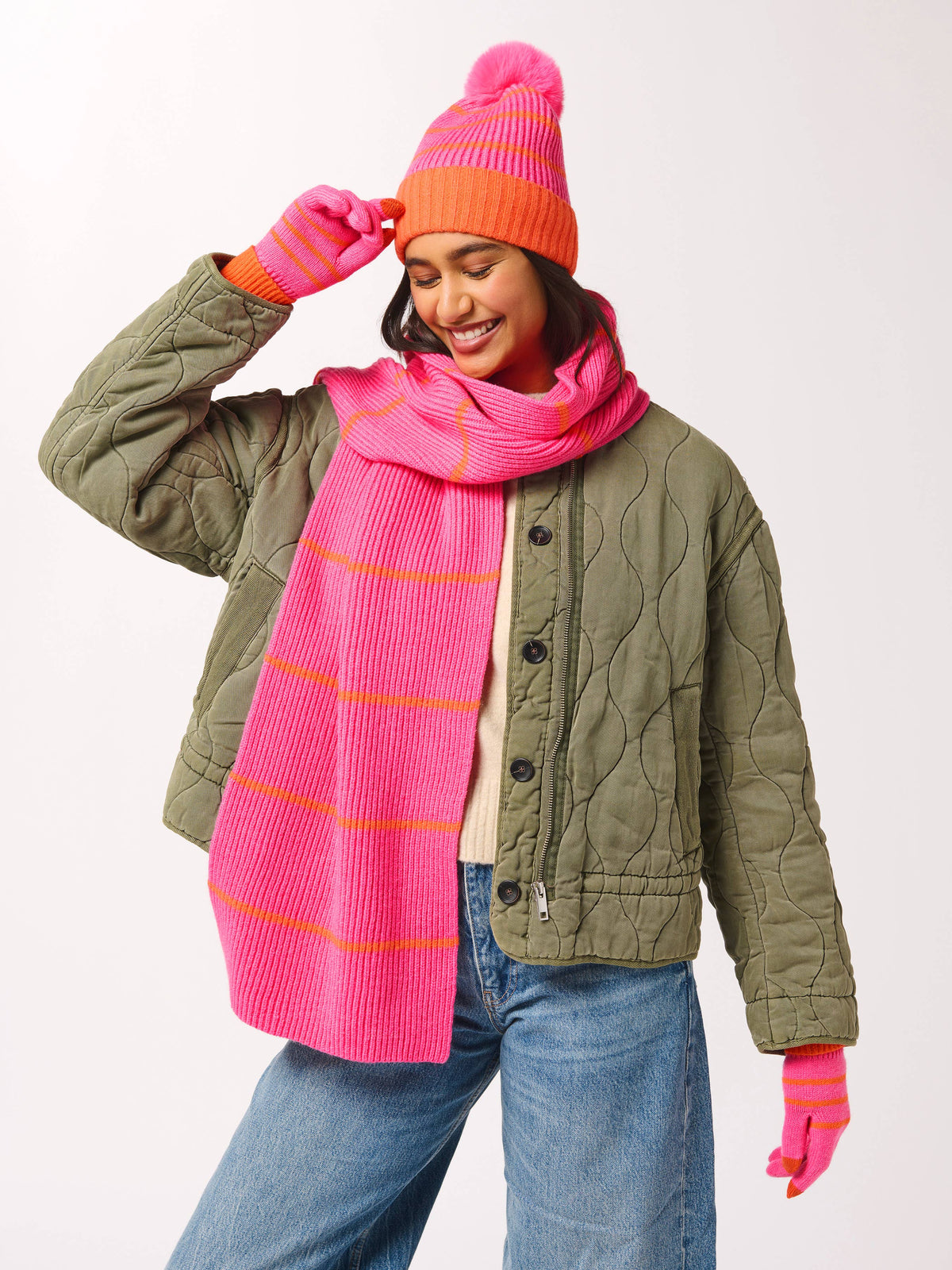 ALLISON TOUCHSCREEN GLOVES: PINK