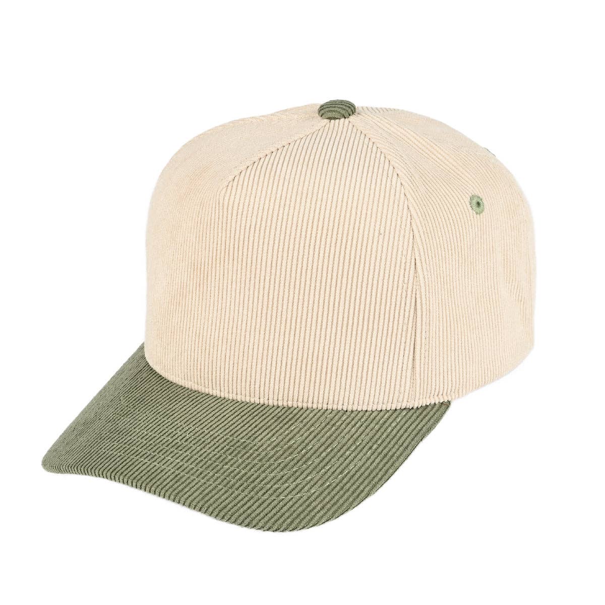 C.C Corduroy Trucker Cap – Wholesale Adjustable Snapback Hat (5 Colors): Brown/Pink