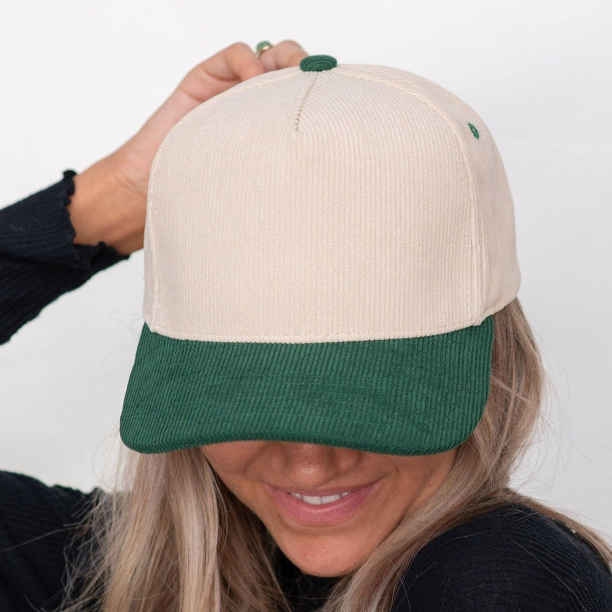C.C Corduroy Trucker Cap – Wholesale Adjustable Snapback Hat (5 Colors): Brown/Pink