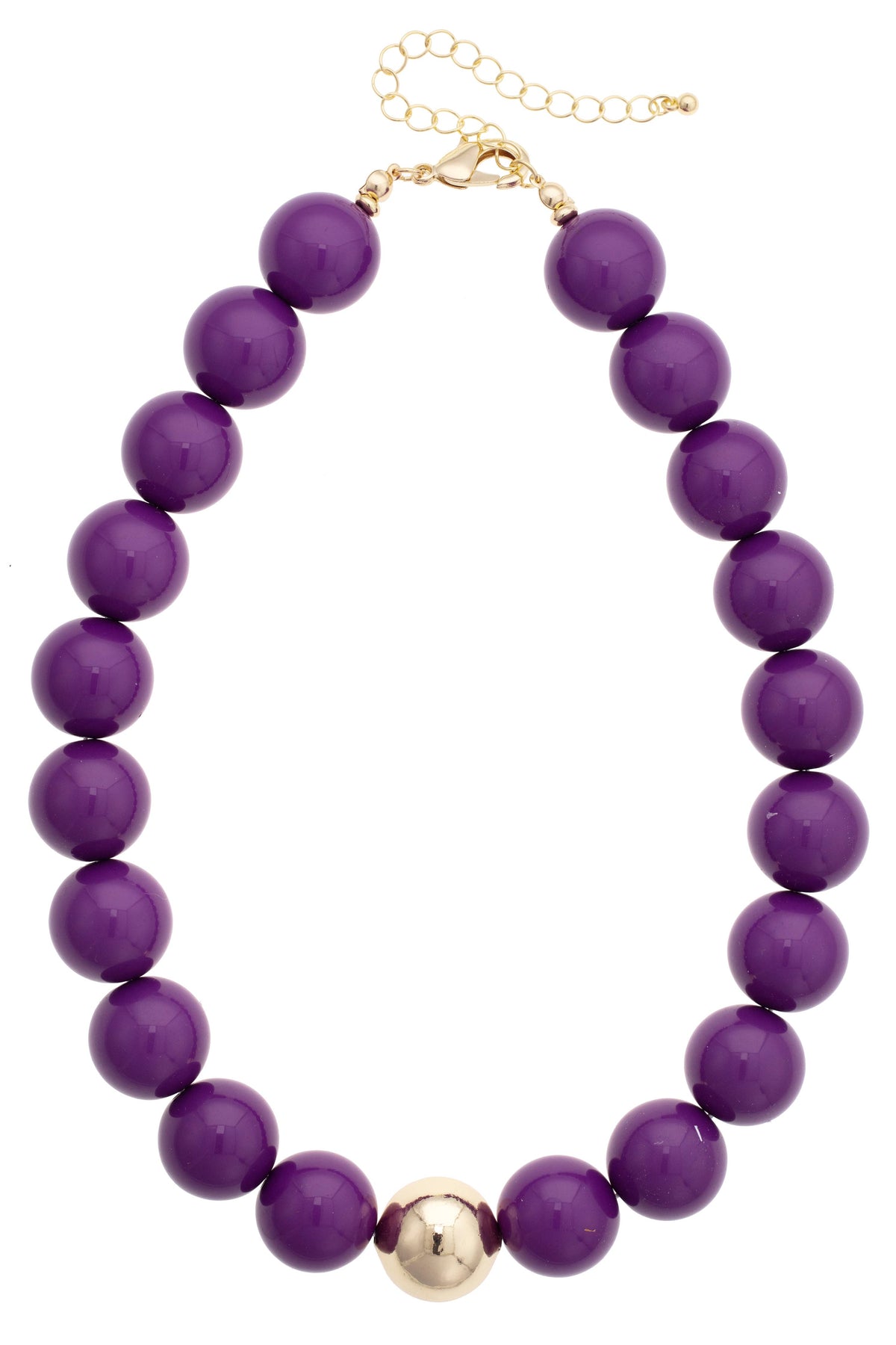 Marjorie Game Day Beaded Necklace: Orange