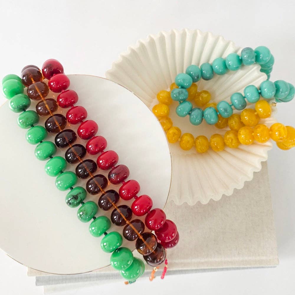 Bella Beaded Necklace - WATERPROOF: Emerald