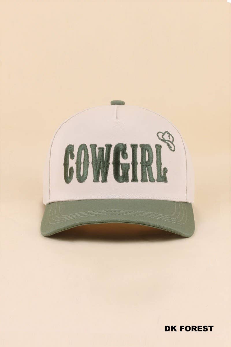 Cowgirl Two Tone Snapback Hat: CAMO / 1(ONE SIZE)