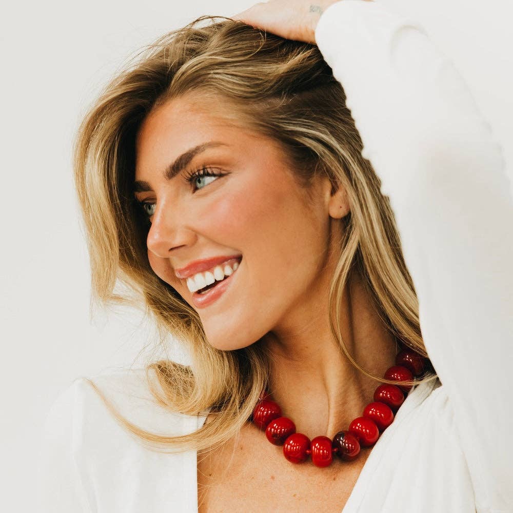Bella Beaded Necklace - WATERPROOF: Emerald