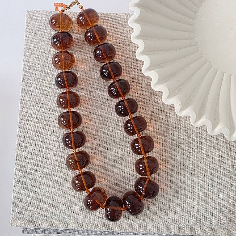 Bella Beaded Necklace - WATERPROOF: Emerald