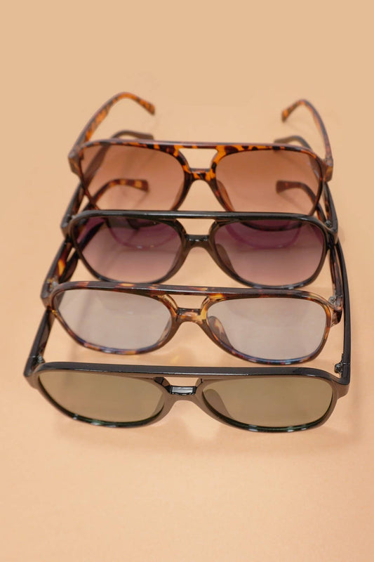 AVIATION ACETATE ASSORTED SUNGLASSES 12PCS SET| 40SG815-Pack: ASSORTED