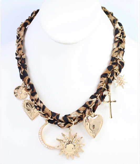 Burlington Scarf Necklace With Charms