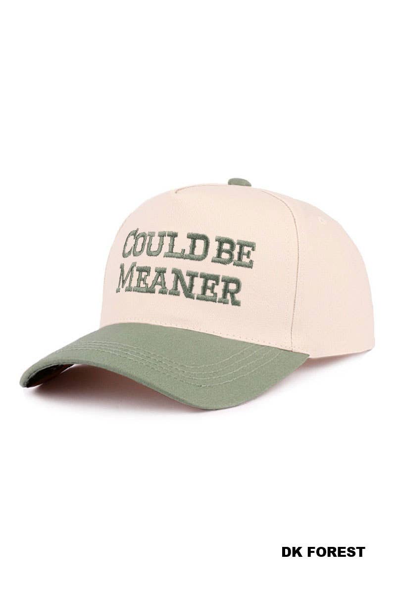Could Be Meaner Two Tone Cotton Cap: CAMO-192077 / OS