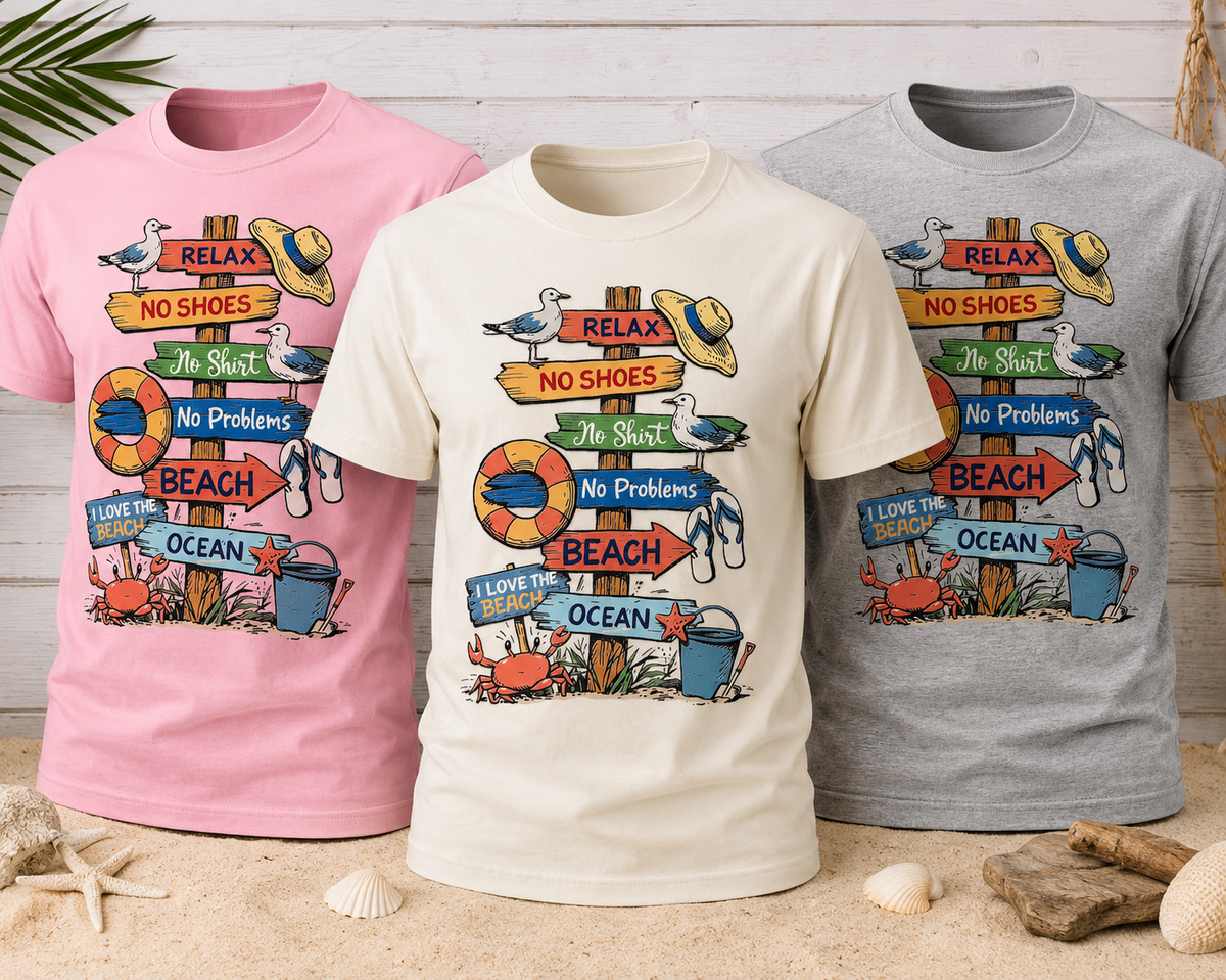 Relax, No shirt, no shoes crew neck t-shirt