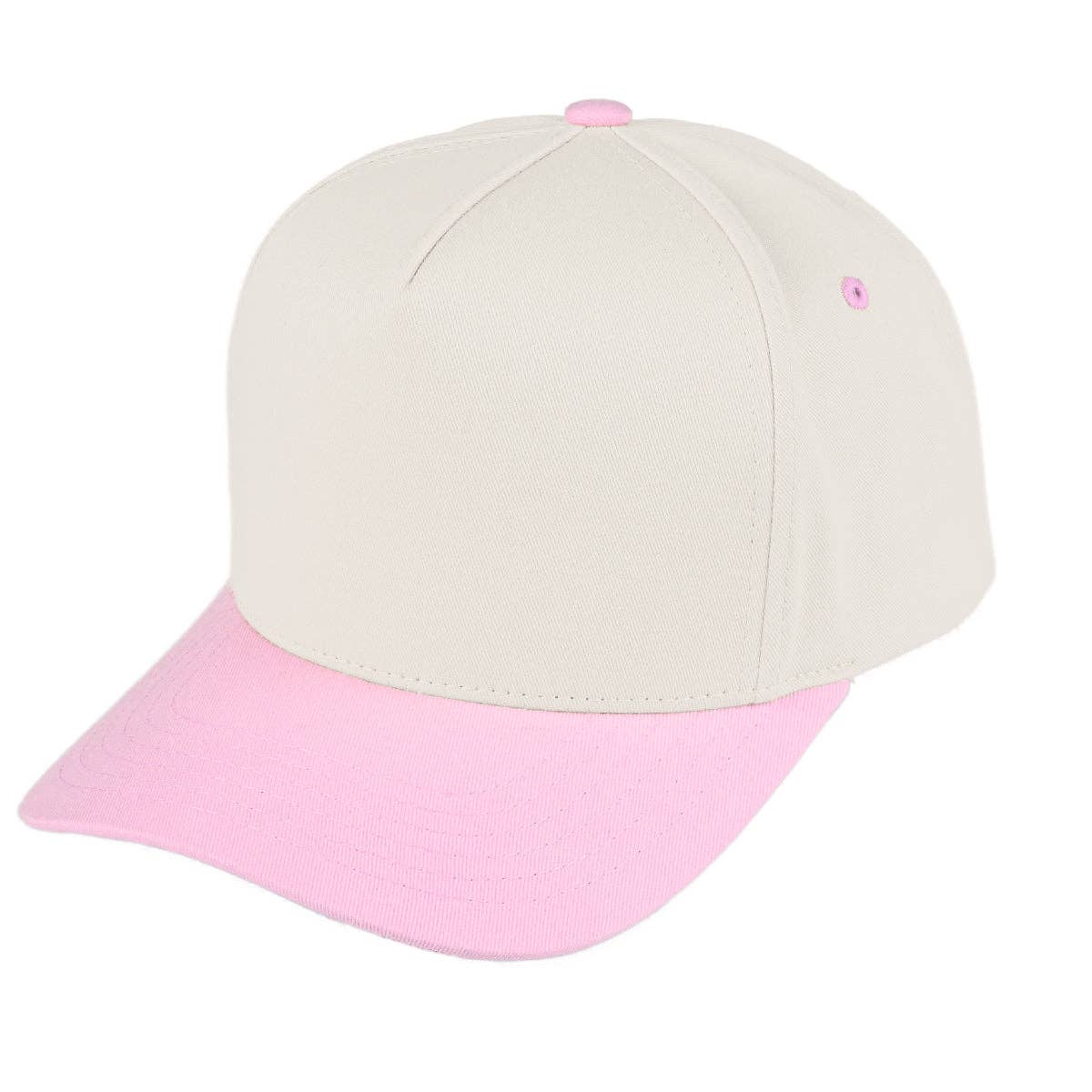 C.C Brand Two Tone Canvas Trucker Cap – Wholesale TCM0002: Brown/Pink