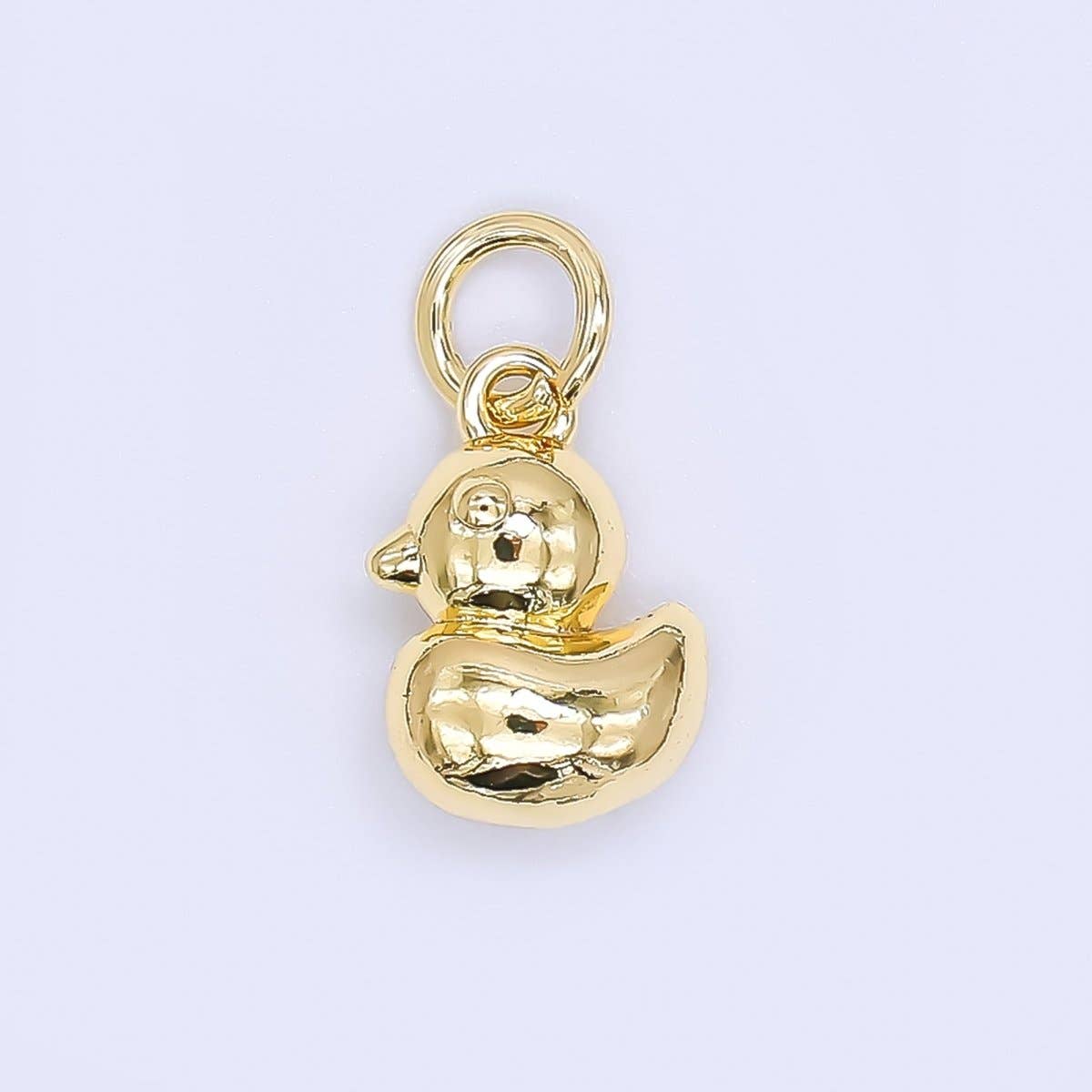 24K Gold Filled 11mm Baby Duck Animal Charm in Gold & Silver | AH-579: Silver