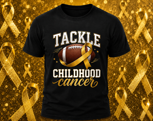 Tackle Childhood Cancer Awareness short sleeve t-shirt
