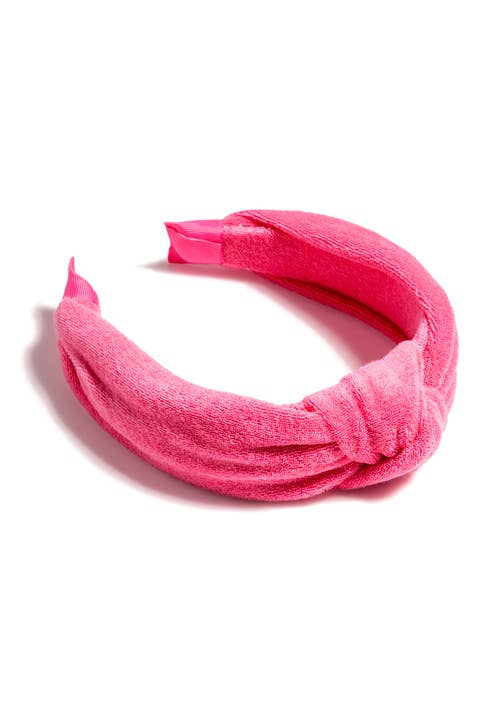 TERRY KNOTTED HEADBAND, WHITE: Orange