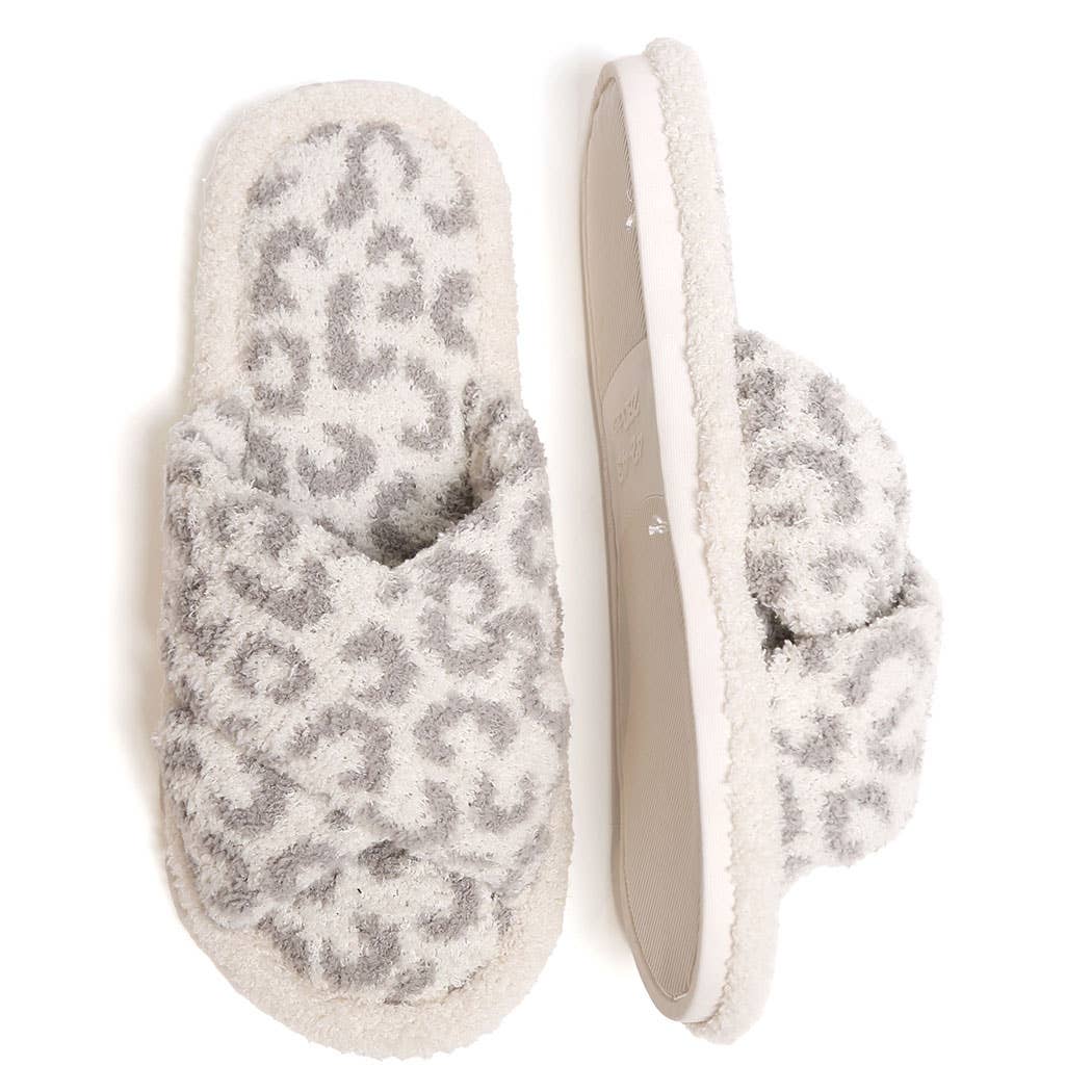 Luxury Soft Crossover Leopard Pattern Slipper: PINK