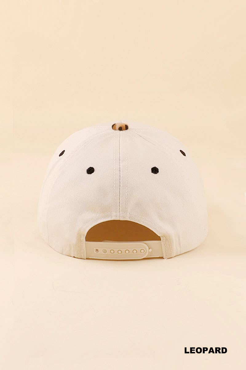 Too Pretty To Work This Hard Two Tone Snapback Hat Zenana Consgt.: LEOPARD-199031 / OS