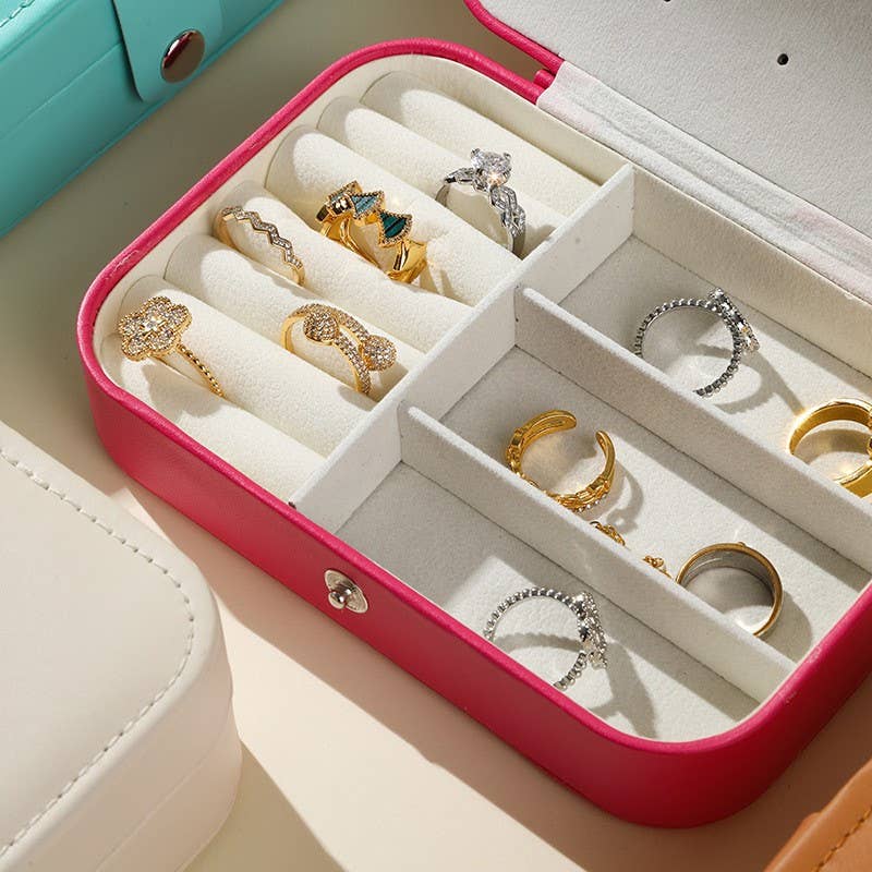 JEWELRY ORGANIZER TRAVEL BOX CASE | 40P605: Turq