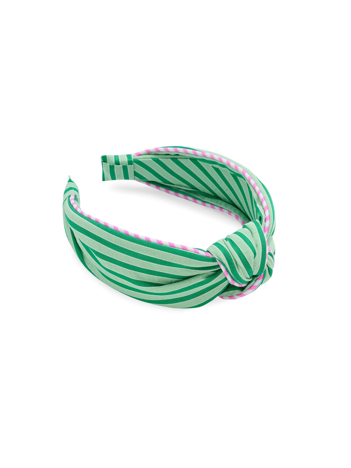 STRIPE KNOTTED HEADBAND: PINK