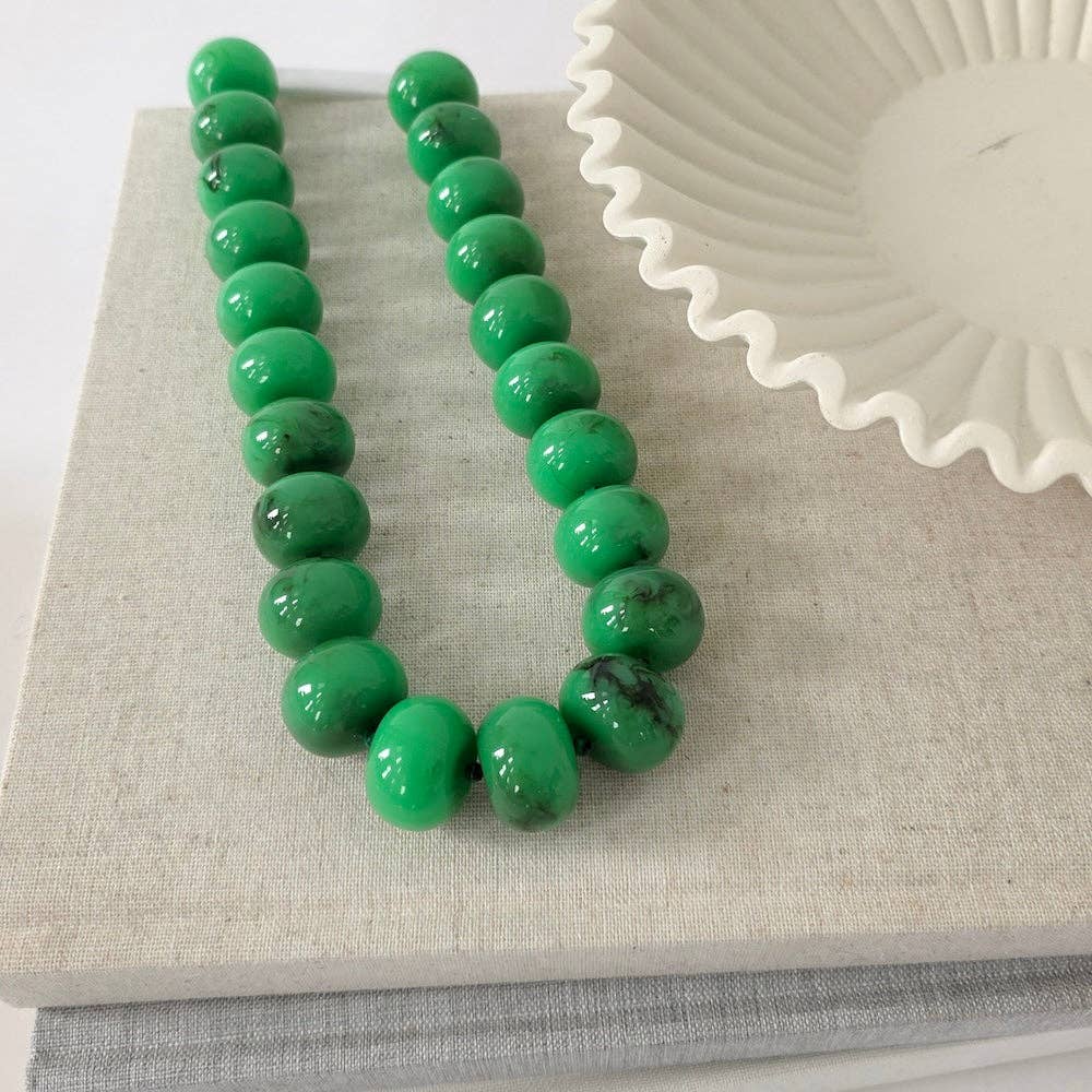 Bella Beaded Necklace - WATERPROOF: Emerald