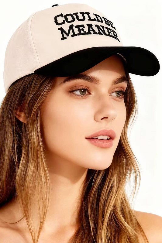 Could Be Meaner Two Tone Cotton Cap: BLACK-192076 / OS